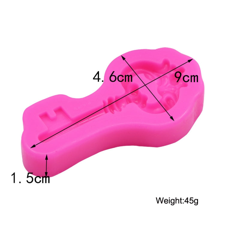 2 PCS Retro Key Fondant Cake Chocolate Silicone Mold(Pink) - Food Molds by PMC TechLife | Online Shopping South Africa | PMC TechLife