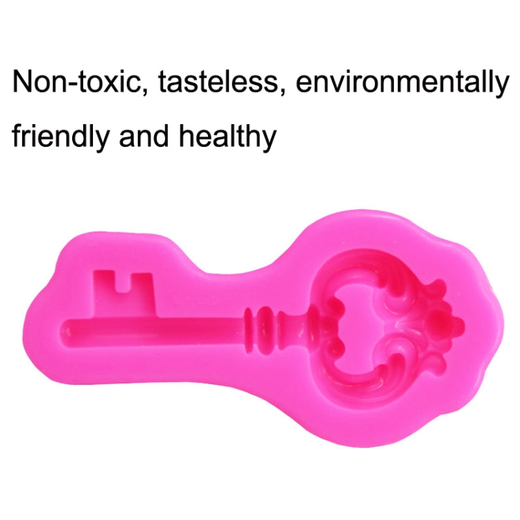 2 PCS Retro Key Fondant Cake Chocolate Silicone Mold(Pink) - Food Molds by PMC TechLife | Online Shopping South Africa | PMC TechLife