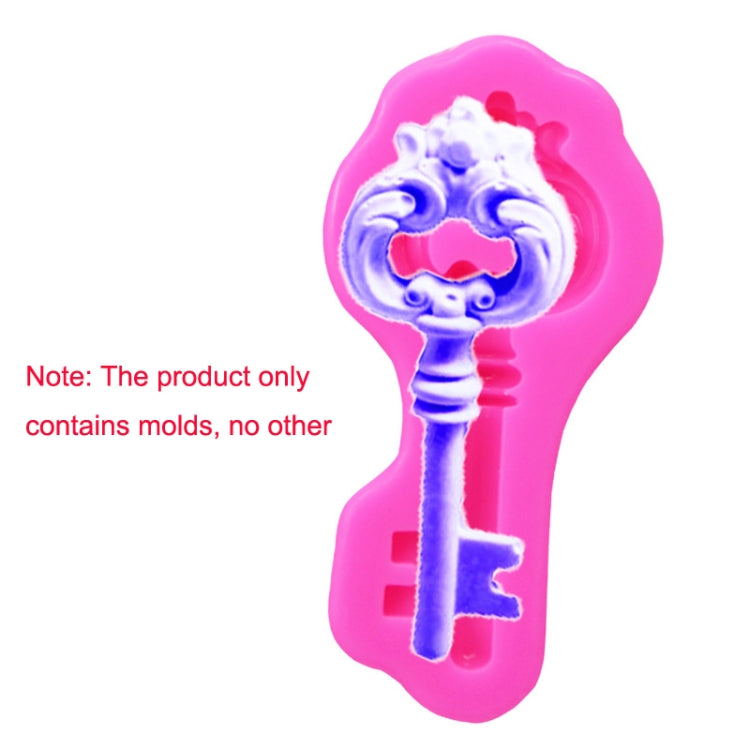2 PCS Retro Key Fondant Cake Chocolate Silicone Mold(Pink) - Food Molds by PMC TechLife | Online Shopping South Africa | PMC TechLife