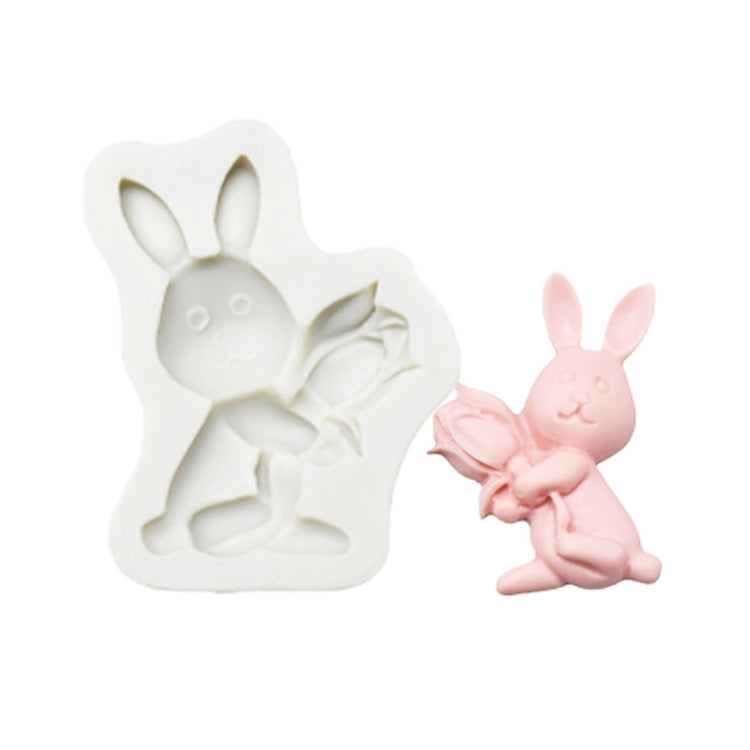 2 PCS Easter Bunny Egg Chocolate Baking Clay Silicone Mold, Specification: Bouquet Bunny - Arts & Crafts by PMC TechLife | Online Shopping South Africa | PMC TechLife