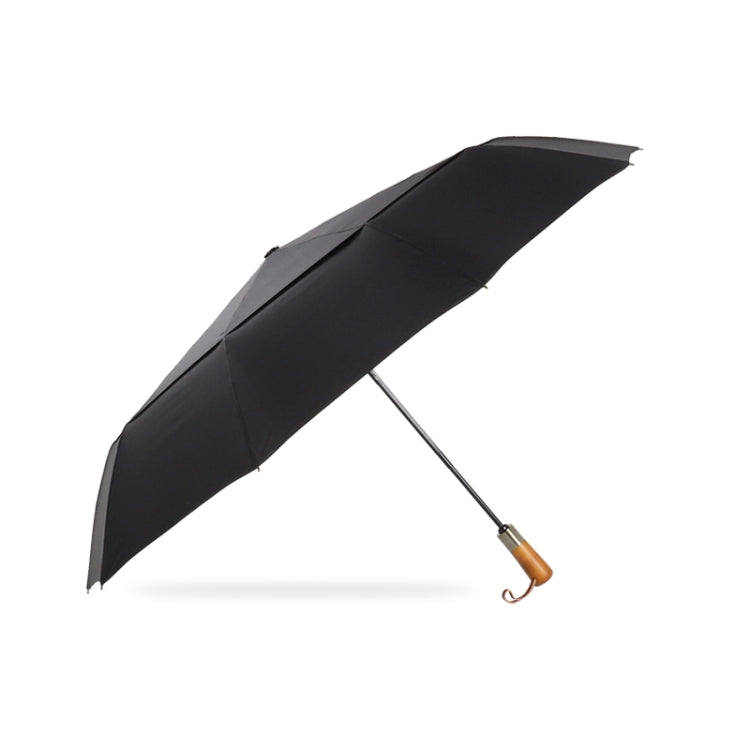 PARACHASE Ten-bone Double-layer Large Windproof Business Automatic Folding Umbrella(Black) - free shipping - PMC TechLife - Order now!