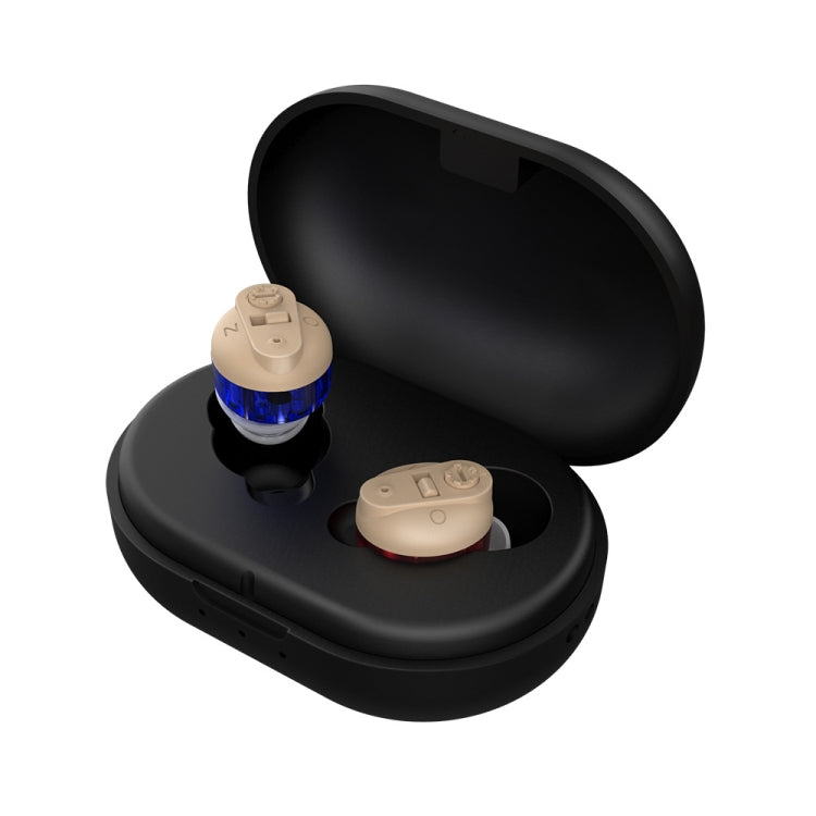 Old People Voice Amplifier Sound Collector Hearing Aid(Red Blue Double Machine + Black Charging Bin) - Hearing Aids by PMC TechLife | Online Shopping South Africa | PMC TechLife