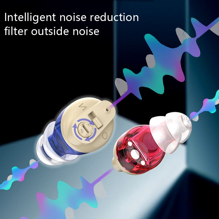 Old People Voice Amplifier Sound Collector Hearing Aid(Skin Color Double Machine + White Charging Bin) - Hearing Aids by PMC TechLife | Online Shopping South Africa | PMC TechLife