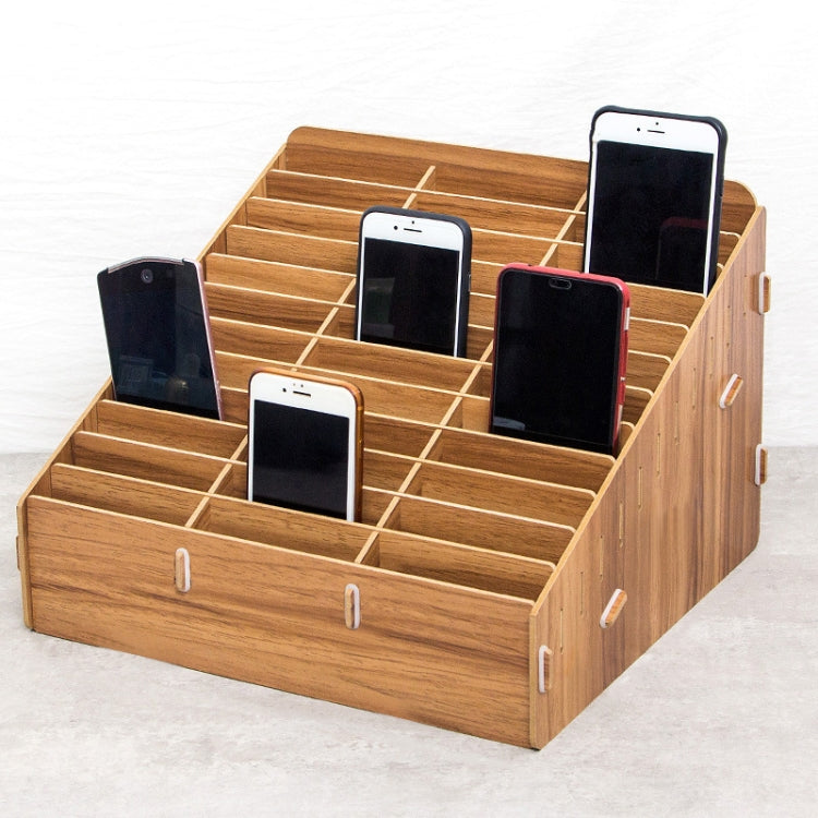 D-86 Office Conference Classroom Mobile Phone Storage Box, Style: 36 Grids (Walnut) - Storage Boxes by PMC TechLife | Online Shopping South Africa | PMC TechLife