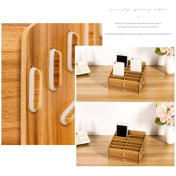 D-86 Office Conference Classroom Mobile Phone Storage Box, Style: 36 Grids (Walnut) - Storage Boxes by PMC TechLife | Online Shopping South Africa | PMC TechLife