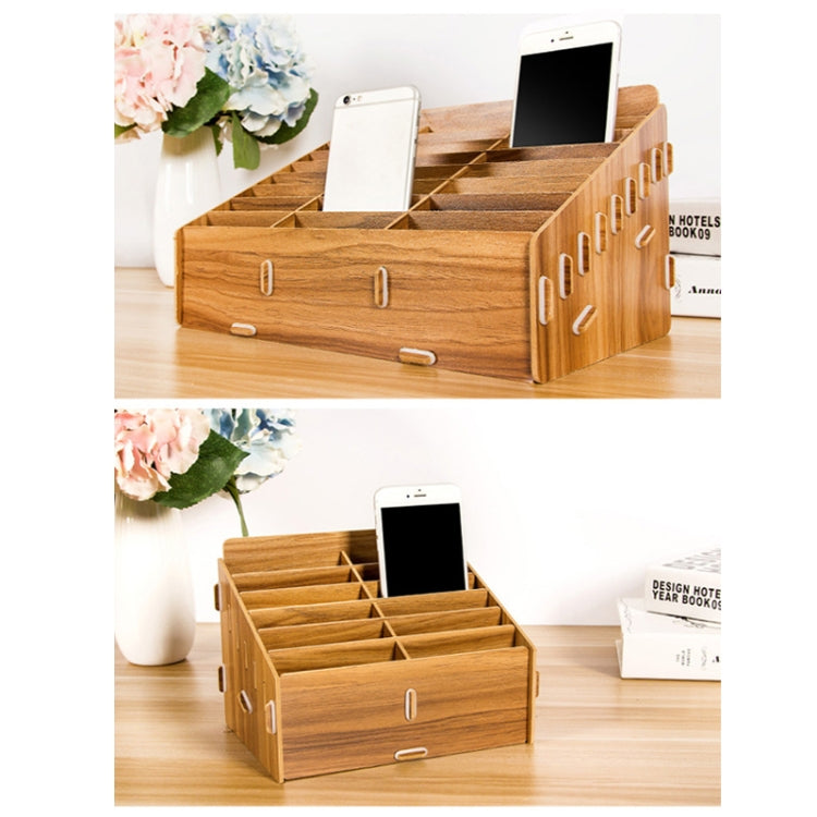 D-86 Office Conference Classroom Mobile Phone Storage Box, Style: 36 Grids (Walnut) - Storage Boxes by PMC TechLife | Online Shopping South Africa | PMC TechLife