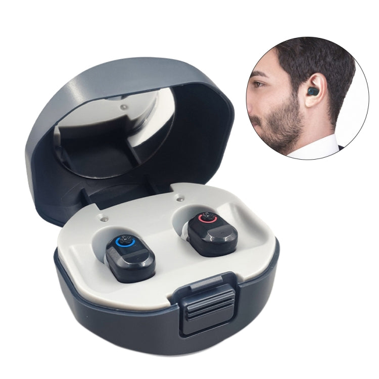 TWS On-Ear Sound Amplifier Hearing Aid with Charging Compartment(Black) - free shipping - PMC TechLife - Order now!
