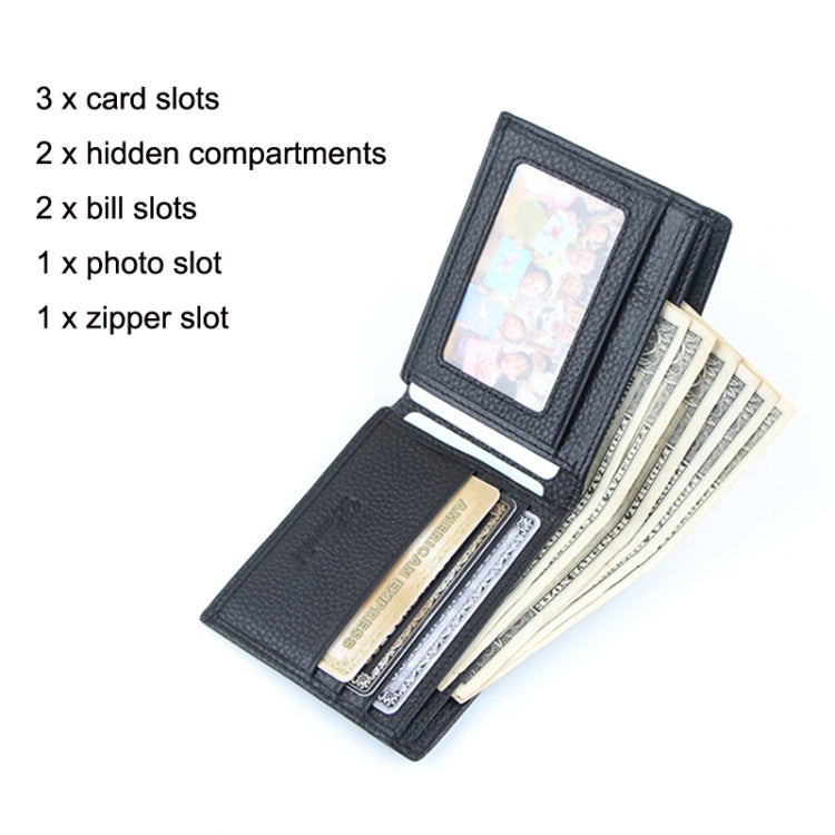 Baweisi A-6555-1 Men Casual Short RFID Wallet Multifunctional Card Holder - Antimagnetic RFID Package by Baweisi | Online Shopping South Africa | PMC TechLife | Buy Now Pay Later Mobicred