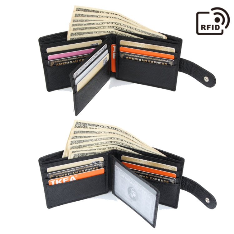 K-8013 Anti-Magnetic Anti-Theft RFID Short Business Men Wallet - Antimagnetic RFID Package by PMC TechLife | Online Shopping South Africa | PMC TechLife | Buy Now Pay Later Mobicred