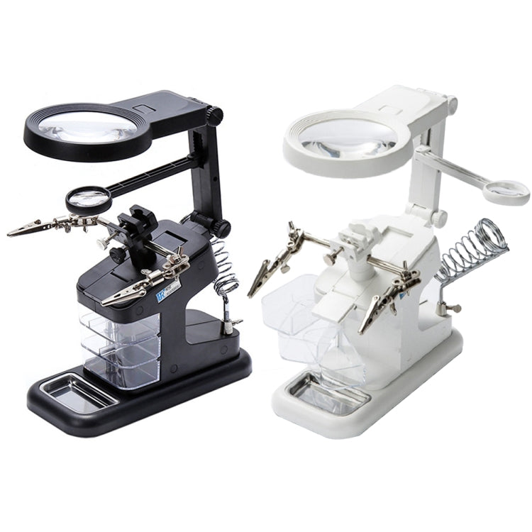 Desktop Multifunctional Chip Welding Repair Inspection Magnifying Glass with LED Light(White) - Repair Platform by PMC TechLife | Online Shopping South Africa | PMC TechLife
