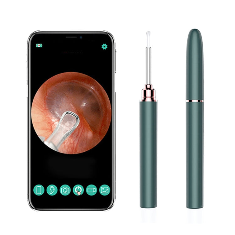 TES02 WIFI High-definition Intelligent Visual Ear Scoop(Ink Green) - Ear Care Tools by PMC TechLife | Online Shopping South Africa | PMC TechLife