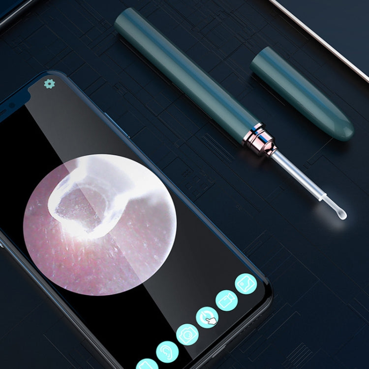 TES02 WIFI High-definition Intelligent Visual Ear Scoop(Dazzling Black) - Ear Care Tools by PMC TechLife | Online Shopping South Africa | PMC TechLife