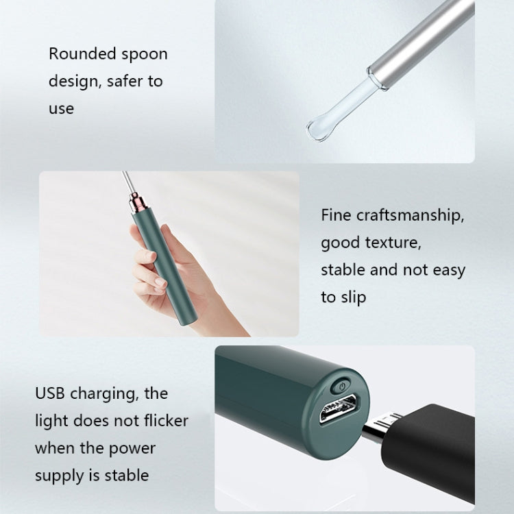 TES02 WIFI High-definition Intelligent Visual Ear Scoop(Dazzling Black) - Ear Care Tools by PMC TechLife | Online Shopping South Africa | PMC TechLife