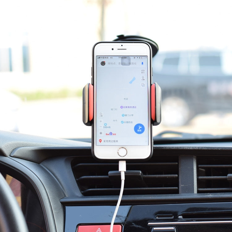 2 PCS Suction Cup Long Soft Hose Windshield Car Mobile Phone Clip Bracket(Gray Box Packaging) - Car Holders by PMC TechLife | Online Shopping South Africa | PMC TechLife