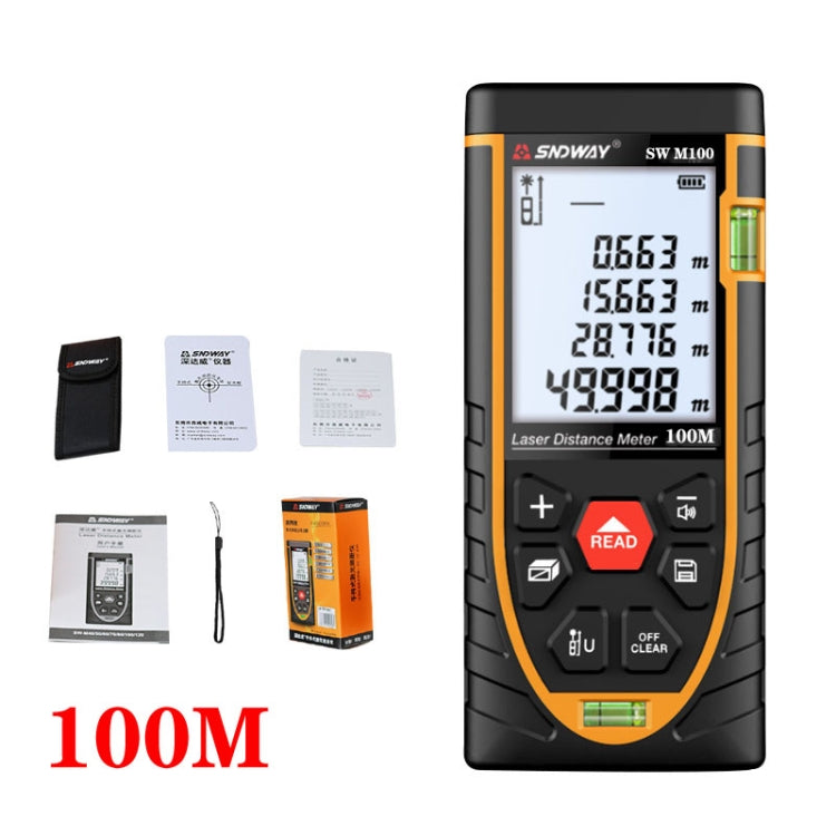 SNDWAY SW-M100 Laser Distance Meter Infrared Measuring Instrument, Distance: 100m - free shipping - PMC TechLife - Order now!