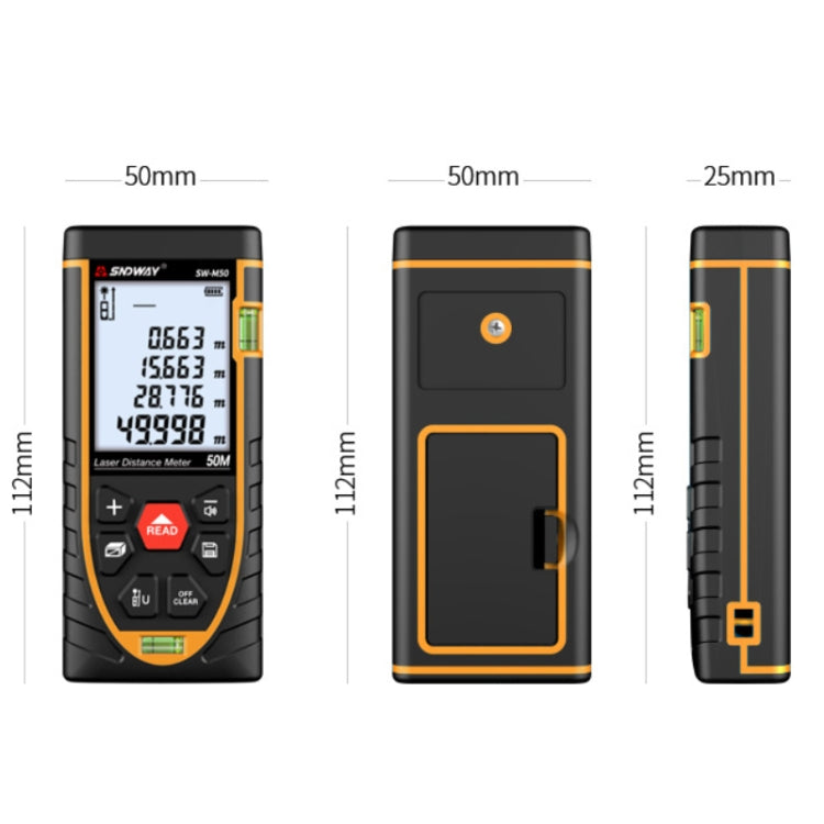 SNDWAY SW-M100 Laser Distance Meter Infrared Measuring Instrument, Distance: 100m - free shipping - PMC TechLife - Order now!