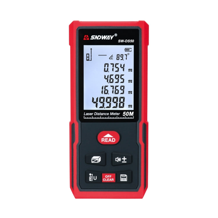 SNDWAY SW-DS50 Handheld Laser Rangefinder Infrared Laser Ruler, Distance: 50m - free shipping - PMC TechLife - Order now!