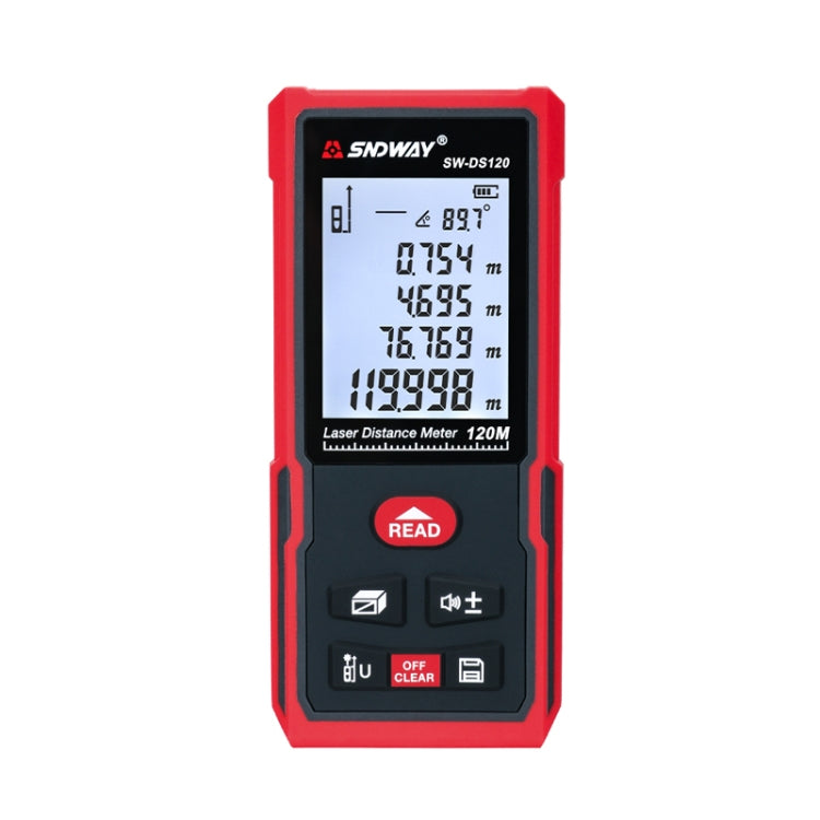 SNDWAY SW-DS120 Handheld Laser Rangefinder Infrared Laser Ruler, Distance: 120m - free shipping - PMC TechLife - Order now!