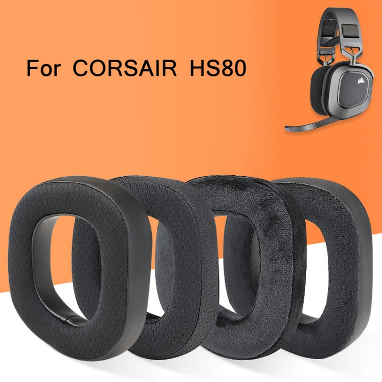 2 PCS RGB Headest Sponge Cover Earmuffs For Corsair HS80(Full Velvet) - Earmuff & Pad by PMC TechLife | Online Shopping South Africa | PMC TechLife