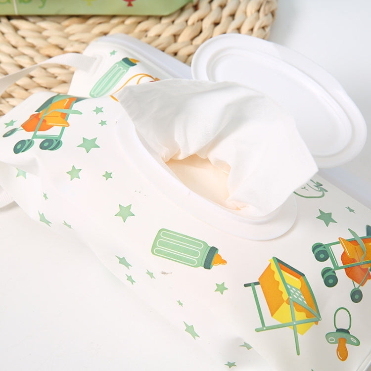 Baby EVA Wet Wipes Bag Portable Flip Removable Sanitary Wet Wipes Bag(Cactus) - Storage Bags by PMC TechLife | Online Shopping South Africa | PMC TechLife