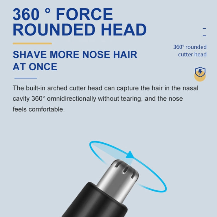 SPORTSMAN Metal Aluminum Tube Body Rechargeable Nose Hair Device, Style: Sideburns 2 In 1(Light Blue) - free shipping - PMC TechLife - Order now!