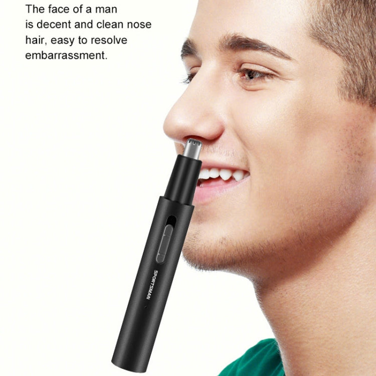 SPORTSMAN Metal Aluminum Tube Body Rechargeable Nose Hair Device, Style: Eyebrow 2 In 1(Black) - free shipping - PMC TechLife - Order now!