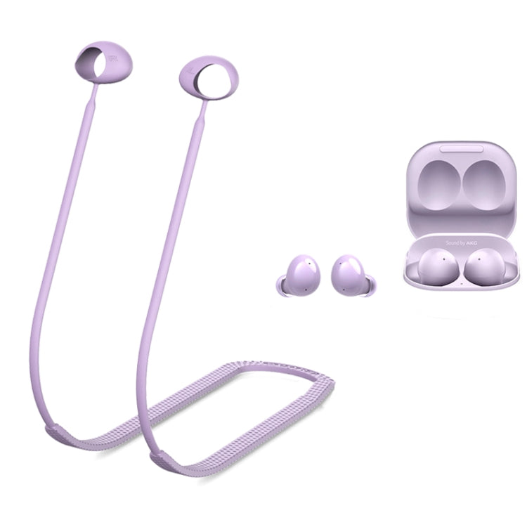 2 PCS Bluetooth Earphone Silicone Anti-Lost Cord For Samsung Glaxy Buds 2(Night Light Taro Purple) - Anti-lost & Holder by PMC TechLife | Online Shopping South Africa | PMC TechLife
