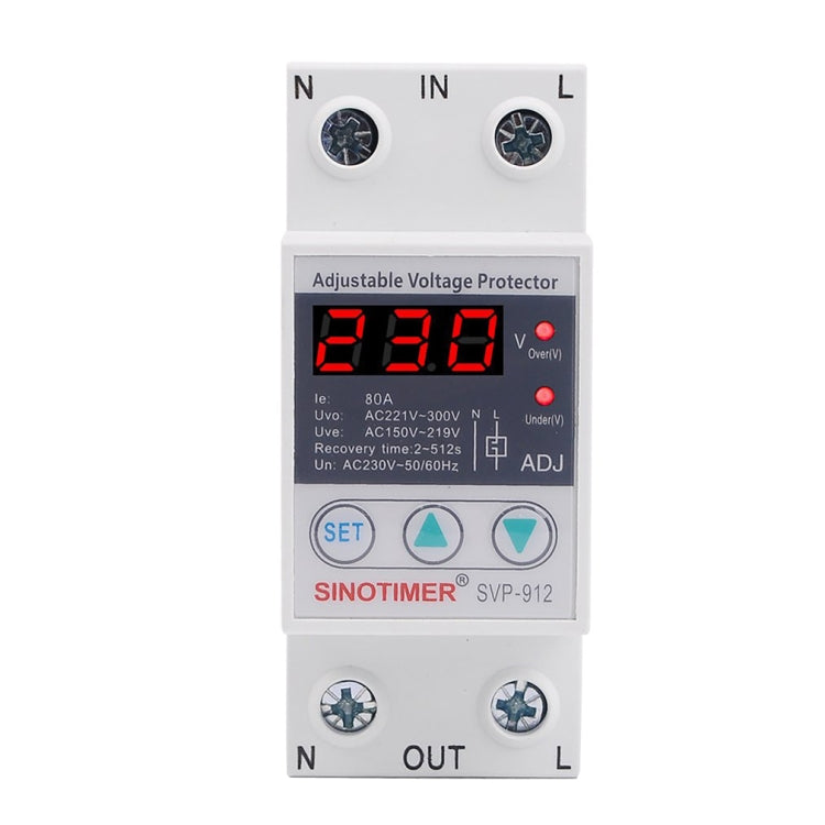 SINOTIMER SVP-912 Adjustable Self-resetting Intelligent Under-voltage Protector, Current: 80A - Other Tester Tool by SINOTIMER | Online Shopping South Africa | PMC TechLife | Buy Now Pay Later Mobicred