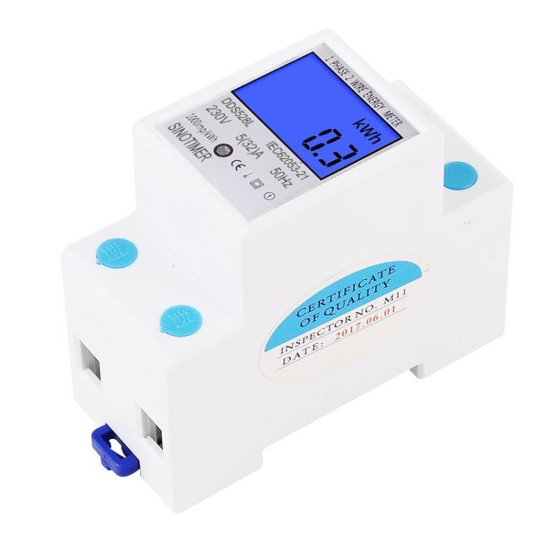 DDS528L Backlight Display Home Single-phase Rail Energy Meter 5-32A(230V 50Hz) - Current & Voltage Tester by SINOTIMER | Online Shopping South Africa | PMC TechLife | Buy Now Pay Later Mobicred