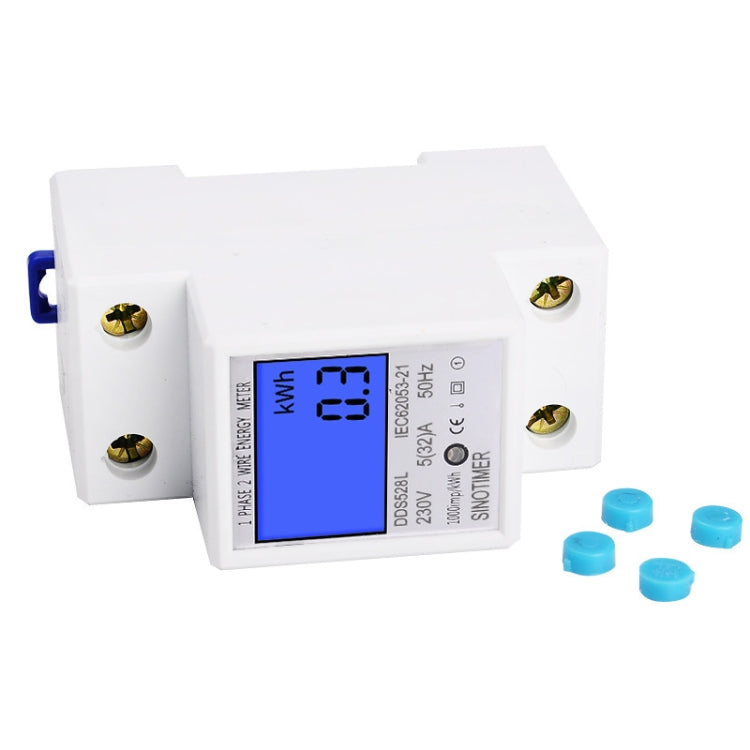DDS528L Backlight Display Home Single-phase Rail Energy Meter 5-32A(230V 50Hz) - Current & Voltage Tester by SINOTIMER | Online Shopping South Africa | PMC TechLife | Buy Now Pay Later Mobicred