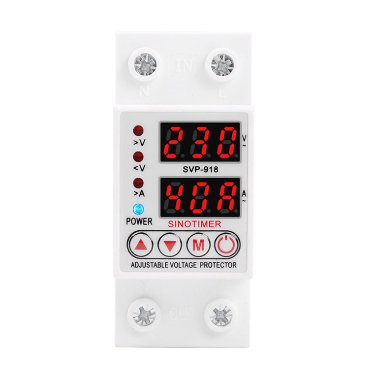 SINOTIMER SVP-918 Adjustable Self-resetting Intelligent  Over-voltage Under-voltage Protector, Current:  40A - free shipping - PMC TechLife - Order now!