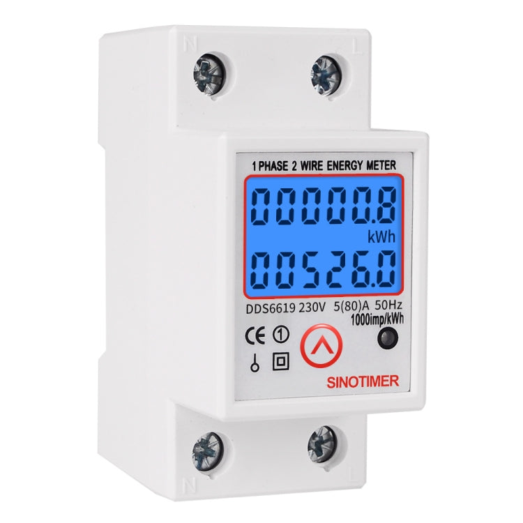SINOTIMER DDS6619-526L-2 Can Reset Zero Backlight Display Single-phase Rail Electric Energy Meter - free shipping - PMC TechLife - Order now!