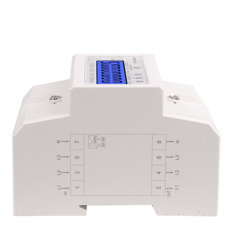 SINOTIMER Three-Phase Backlight Display Rail Type Electricity Meter 5-100A 400V(DDS024 White Shell) - free shipping - PMC TechLife - Order now!