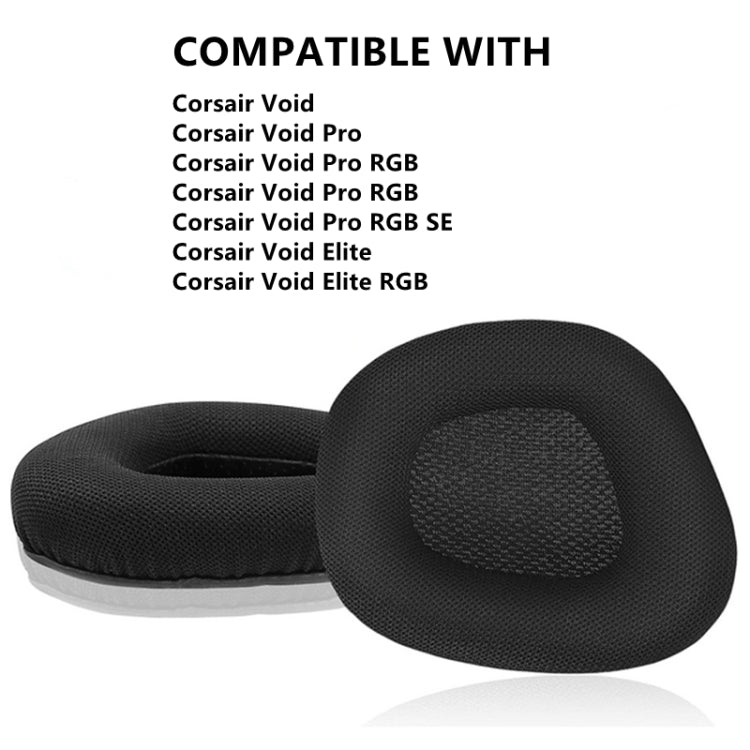2 PCS Replacement Earpads for Corsair Void Pro Elite,Style: Red Bottom Grid - Earmuff & Pad by PMC TechLife | Online Shopping South Africa | PMC TechLife