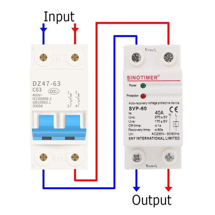 SINOTIMER Single-Phase Self-Duplex Intelligent Over-Pressure Protector(SVP-60) - Other Tester Tool by SINOTIMER | Online Shopping South Africa | PMC TechLife | Buy Now Pay Later Mobicred
