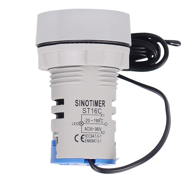 SINOTIMER -20-199 Degrees Celsius Small Temperature Display Indicator(ST16C-05 Yellow) - Thermostat & Thermometer by SINOTIMER | Online Shopping South Africa | PMC TechLife | Buy Now Pay Later Mobicred