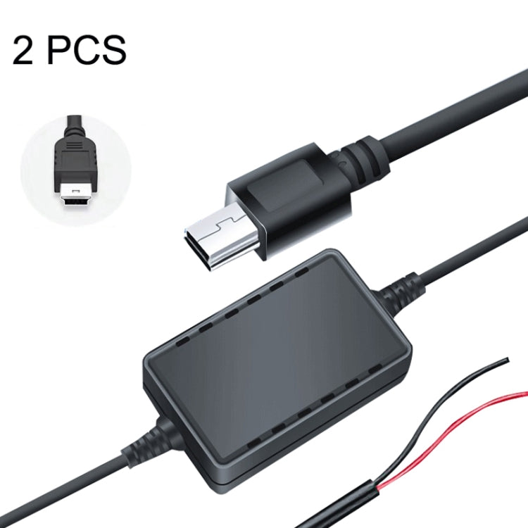 2 PCS USB Car Charge 12V To 5V Navigation Instrument Reduction Line(Mini Straight Head) - DIY Modified Charger by PMC TechLife | Online Shopping South Africa | PMC TechLife