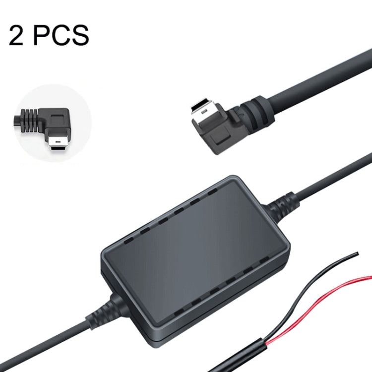 2 PCS USB Car Charge 12V To 5V Navigation Instrument Reduction Line(Mini Right Bend) - DIY Modified Charger by PMC TechLife | Online Shopping South Africa | PMC TechLife