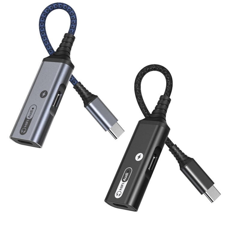 MH338A Dual Type-c / USB-c Adapter Cable Mobile Phone Live Audio Charging Cable(Gray) - free shipping - PMC TechLife - Order now!