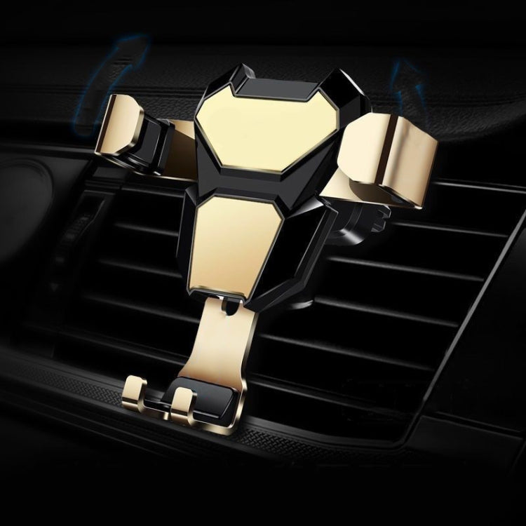 Universal Metal Gravity Car Phone Holder(Gold) - Car Holders by PMC TechLife | Online Shopping South Africa | PMC TechLife