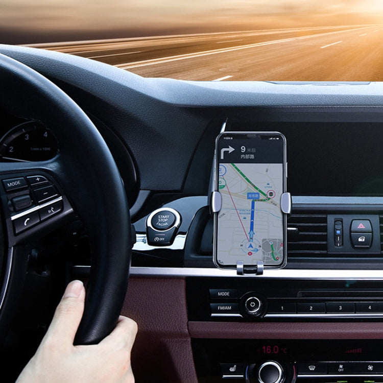 Universal Metal Gravity Car Phone Holder(Gold) - Car Holders by PMC TechLife | Online Shopping South Africa | PMC TechLife