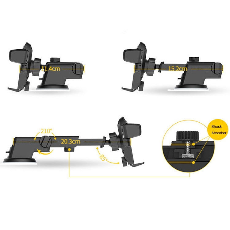 Multifunctional Telescopic Car Phone Holder(Gold) - Car Holders by PMC TechLife | Online Shopping South Africa | PMC TechLife