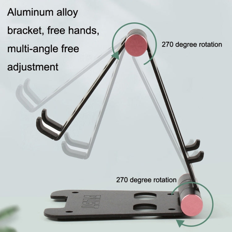 XY-02 Folding Live Aluminum Alloy Desktop Tablet Computer Mobile Phone Bracket(Silver) - Desktop Holder by PMC TechLife | Online Shopping South Africa | PMC TechLife