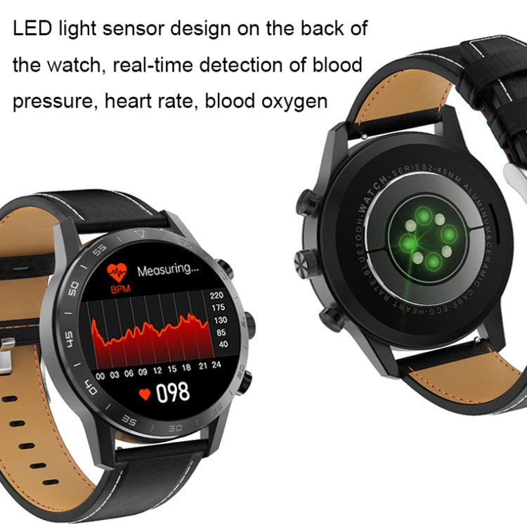 LOANIY DT70 Analog Digital Dual Display Smart Call Watch(Silver Leather) - free shipping - PMC TechLife - Order now!