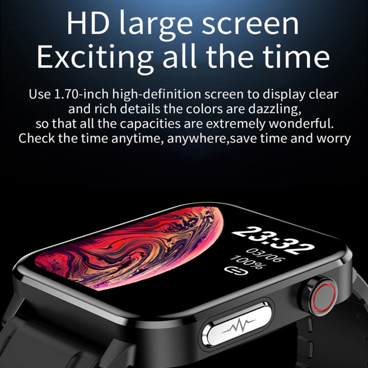 LOANIY E86 1.7 Inch Heart Rate Monitoring Smart Bluetooth Watch, Color: Red - free shipping - PMC TechLife - Order now!