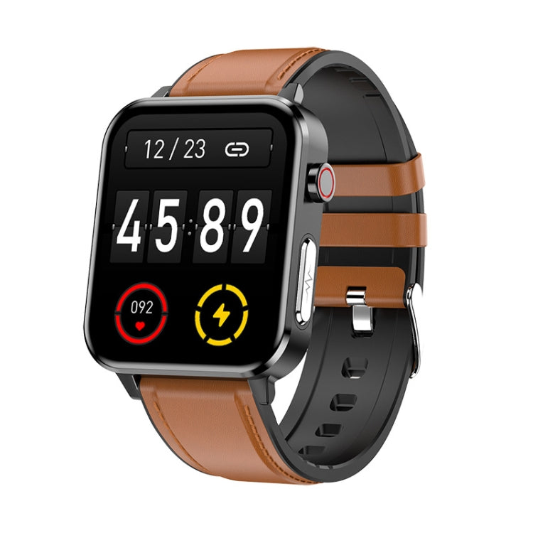 LOANIY E86 1.7 Inch Heart Rate Monitoring Smart Bluetooth Watch, Color: Brown Leather - free shipping - PMC TechLife - Order now!
