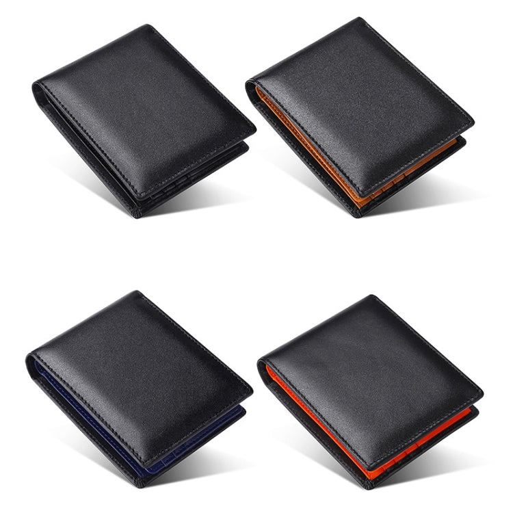 TP-215 Leather RFID Anti-theft Tri-fold Short Wallet(Orange) - free shipping - PMC TechLife - Order now!