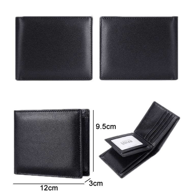 TP-215 Leather RFID Anti-theft Tri-fold Short Wallet(Orange) - free shipping - PMC TechLife - Order now!
