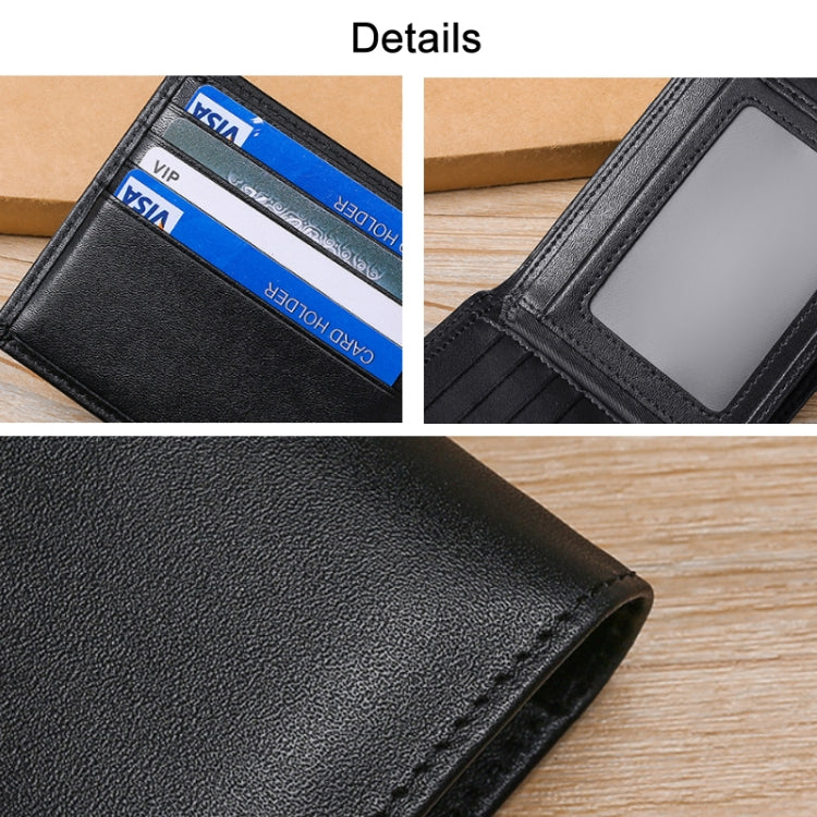 TP-215 Leather RFID Anti-theft Tri-fold Short Wallet(Orange) - free shipping - PMC TechLife - Order now!