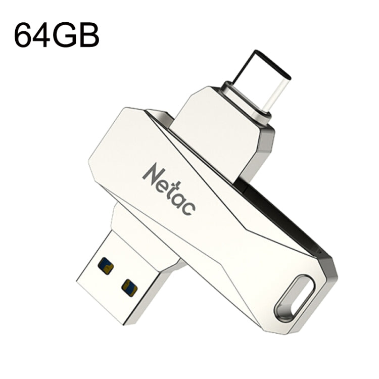 Netac U782C Type-C Dual Interface High-Speed Metal Computer USB Flash Drive, Capacity: 64GB - USB Flash Drives by Netac | Online Shopping South Africa | PMC TechLife | Buy Now Pay Later Mobicred